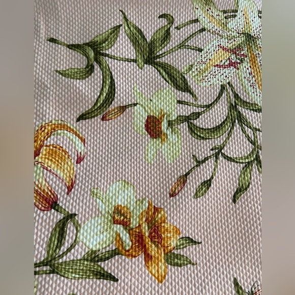 WAVERLY Tiger Lily Matlasse Shower Curtain PEACH Blush 2 Ralph Lauren Bath Towel - Picture 14 of 14